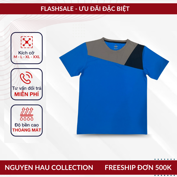 Áo Thun Thời Trang Thể Thao Nam Cổ Tròn Tay Ngắn - Mẫu 003