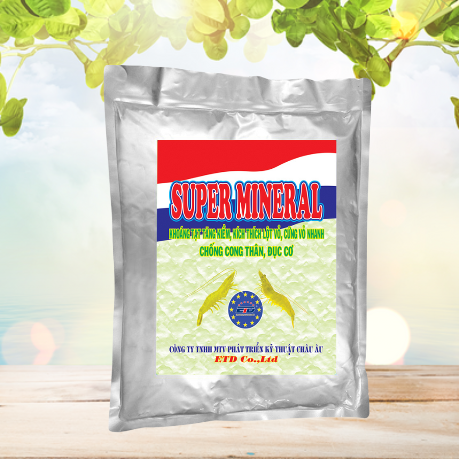 SUPER MINERAL - Khoáng Tạt Tăng Kiềm, Kích Thích Lột Vỏ, Cứng Vỏ Nhanh, Chống Cong Thân, Đục Cơ