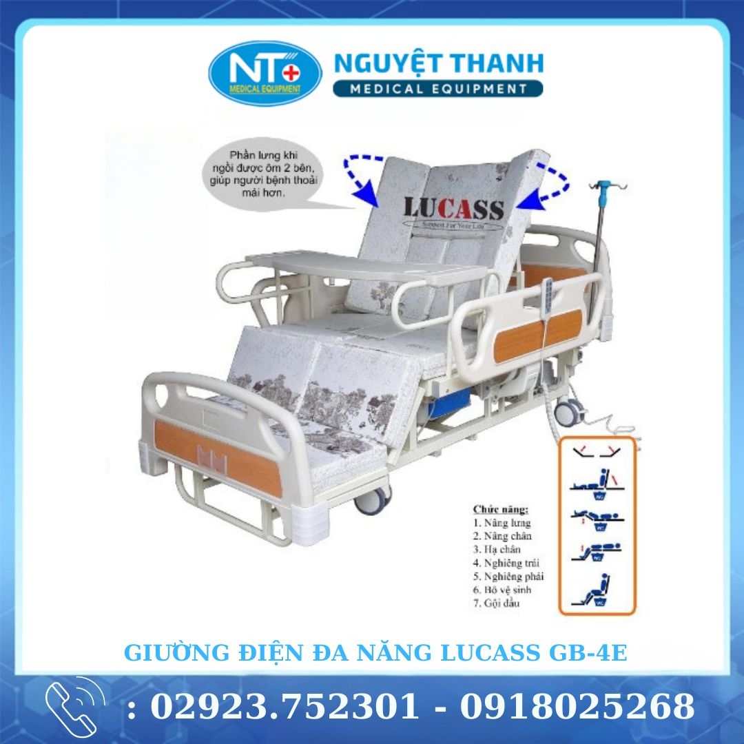 Giường Y Tế Điều Khiển Điện Đa Năng  Lucass GB-4E