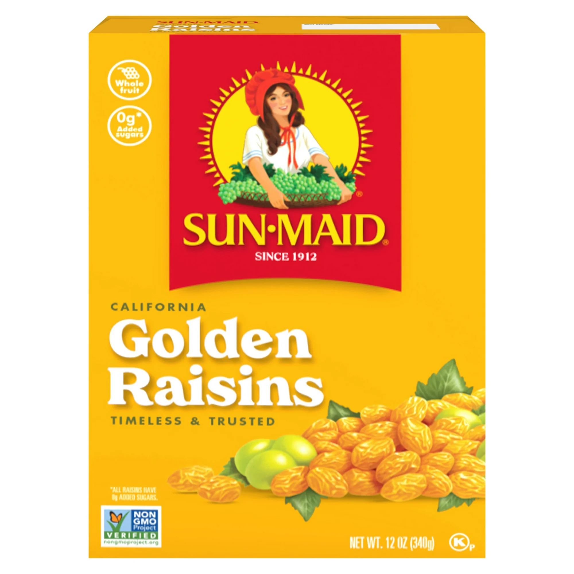 Nho Khô Vàng Sun-Maid Golden Raisins Hộp 340g vị ngọt dịu tự nhiên từ Nho Mỹ