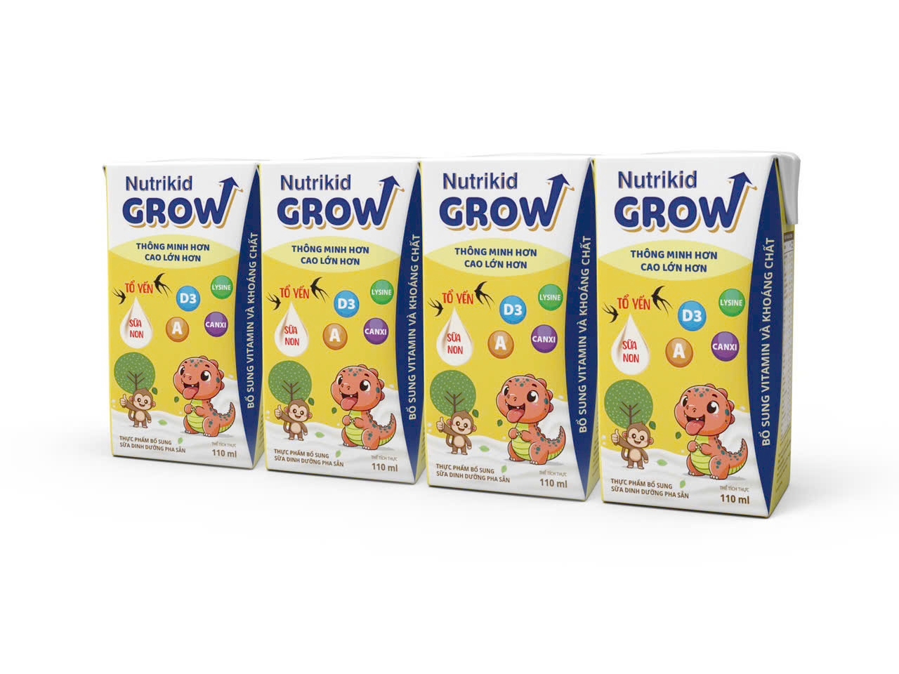 Nutrikid Grow sữa dinh dưỡng cho bé phát triển chiều cao và trí não 110ml