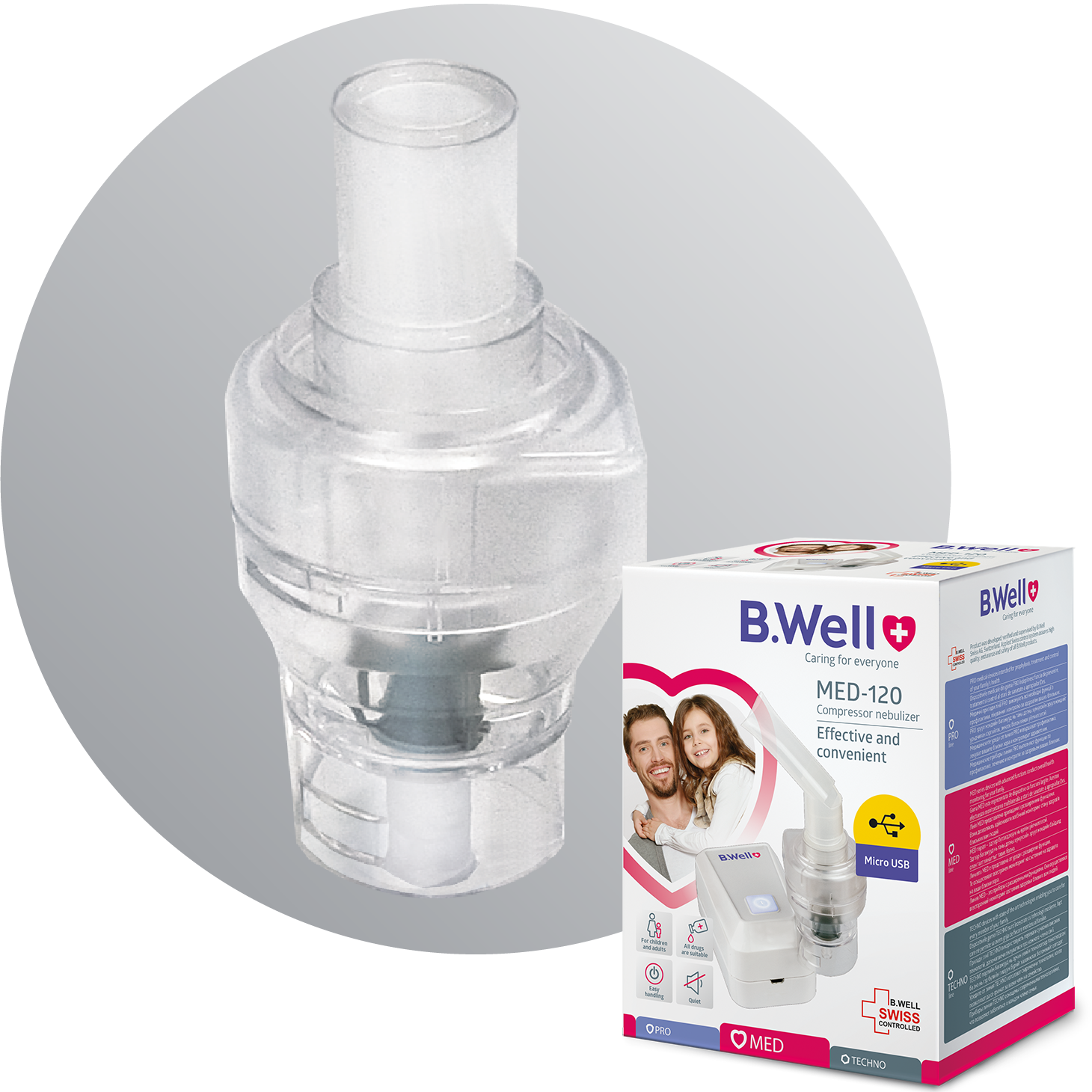 Máy xông mũi họng B.well Swiss MED-120 Yokids Plaza