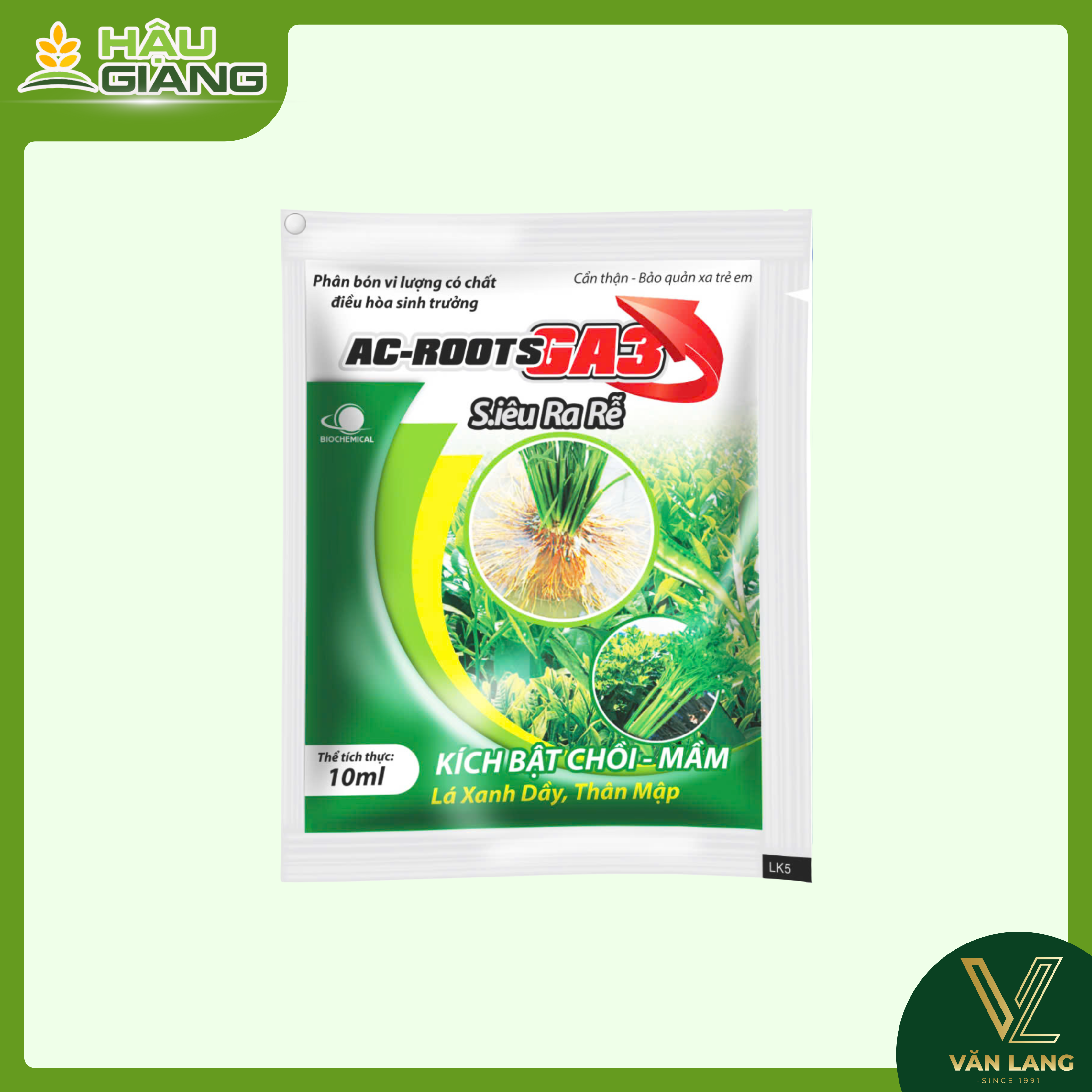 Á CHÂU - Phân bón vi lượng có chất điều hòa sinh trưởng AC ROOTS GA3 10ML