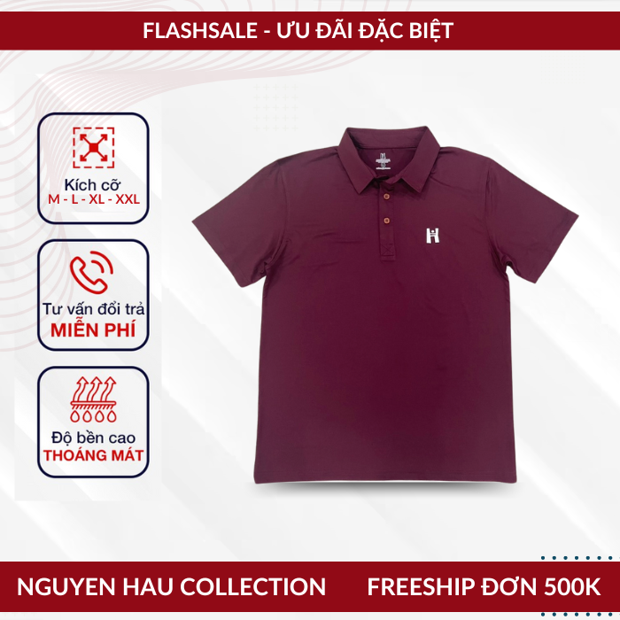 Áo Thun Thời Trang Thể Thao Nam Cổ Bẻ