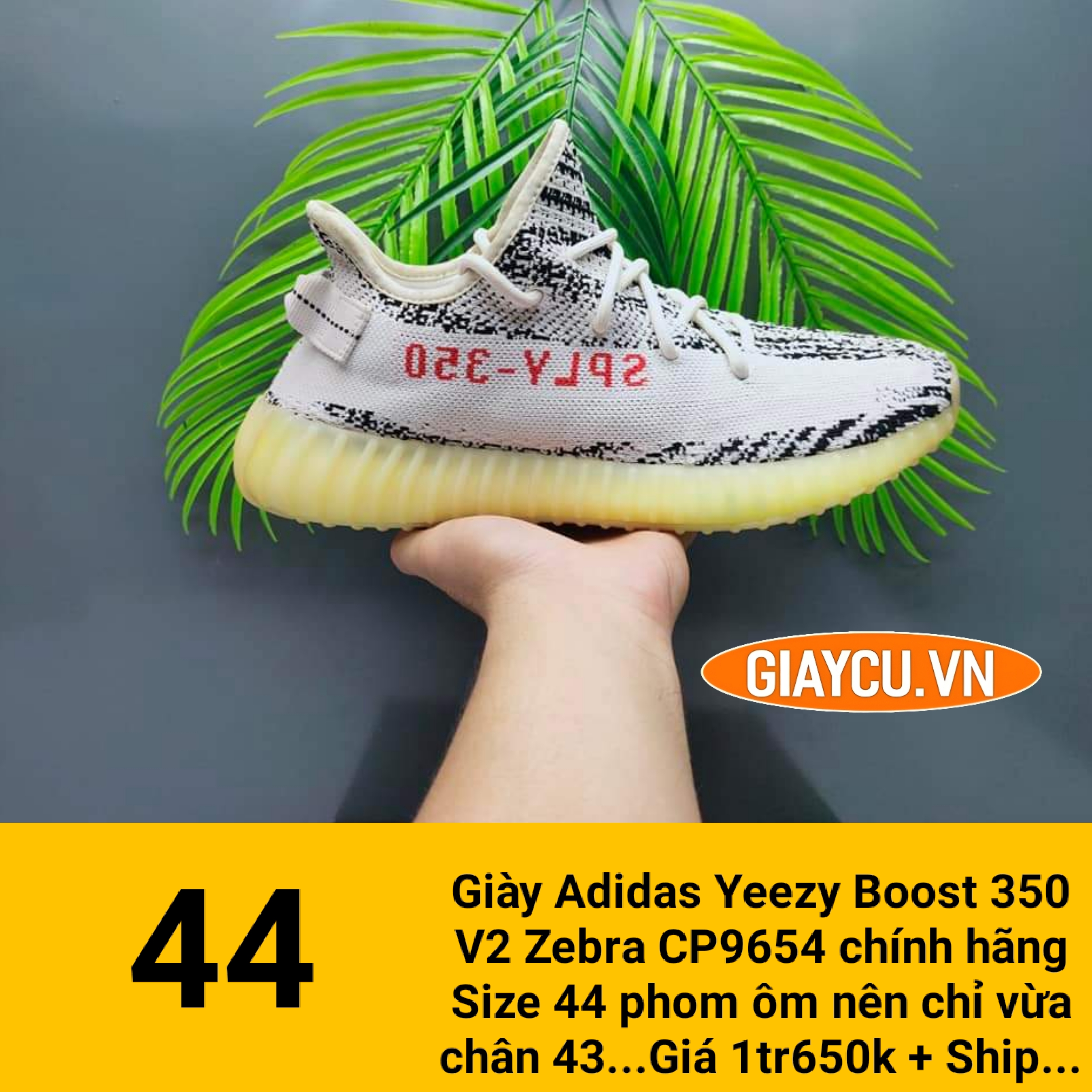 Giày Adidas Yeezy Boost 350 V2 Zebra CP9654 chính hãng