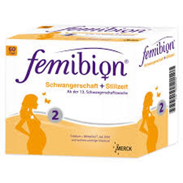 Thuốc bổ bầu từ tuần 13 FEMIBION Số 2 Schwangerschaft + Stillzeit - Hộp 60 viên