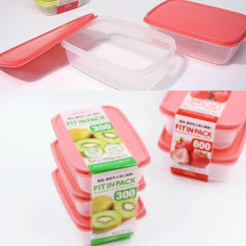 Set 3 hộp nhựa chịu nhiệt Sanada 300ml (hồng)
