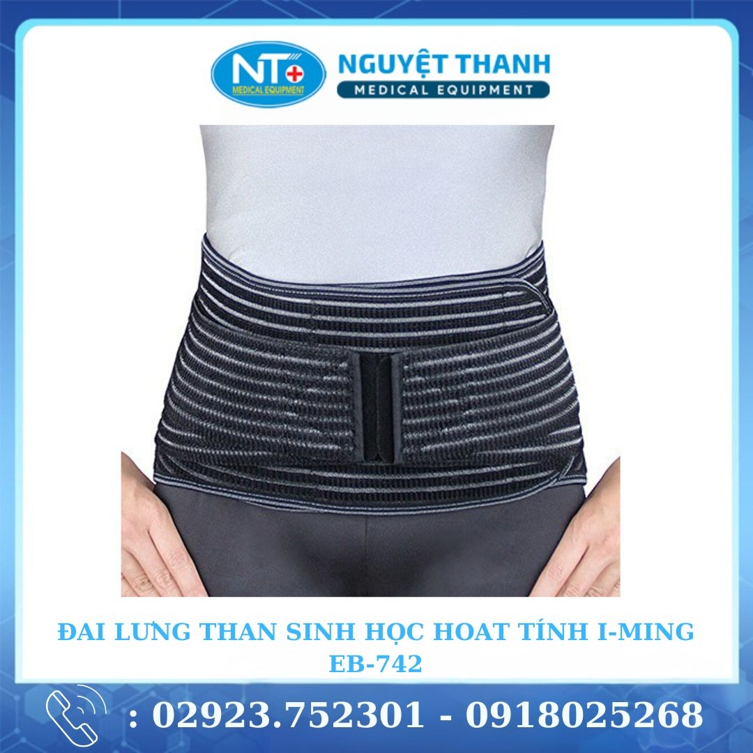 Đai Lưng Sinh Học Than Hoạt Tính I-Ming EB-742 Cao 23cm