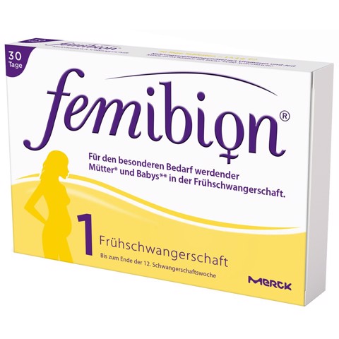 FEMIBION - Thuốc bổ cho phụ nữ sắp mang bầu và 12 tuần đầu thai kỳ  - Hộp 30 viên