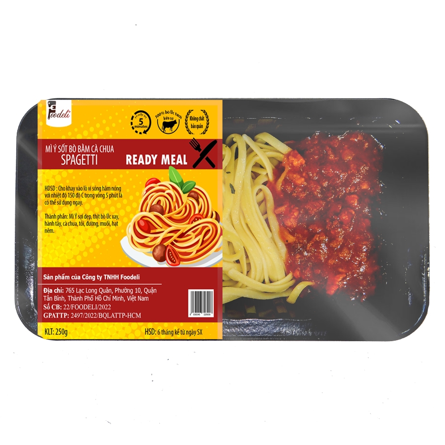 Mì Ý sốt bò bằm cà chua ăn liền (Spagetti) - hộp 250g