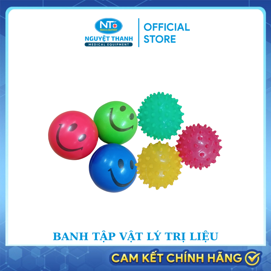 Banh Tập Vật Lý Trị Liệu - Banh Trơn - Banh Gai. Giúp Kích Thích Thần Kinh Cơ Tay