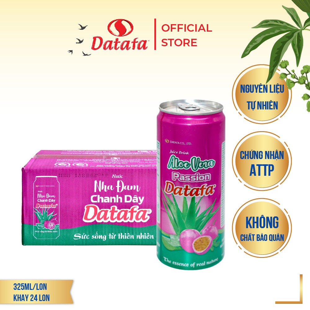 Nha Đam Chanh Dây DATAFA - Khay 24 Lon 325ml