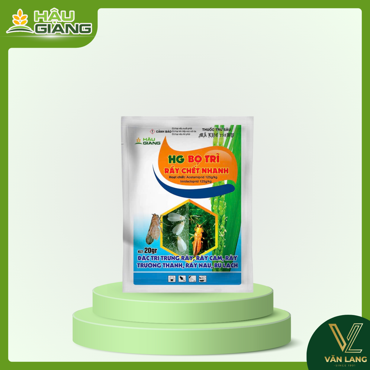 HẬU GIANG - Thuốc trừ sâu HG BỌ TRĨ RẦY CHẾT NHANH 20GR