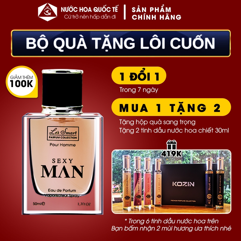 Nước hoa Nam Cao Cấp Le's Smart SEXY MAN 50ml (hương Aqua Di Giò by Armani)