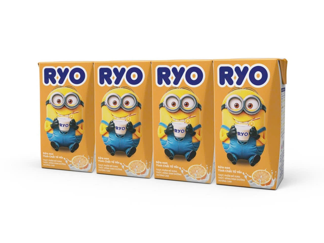 Ryo Sữa dinh dưỡng bổ sung sữa Non và Yến Sào vị cam 110ml