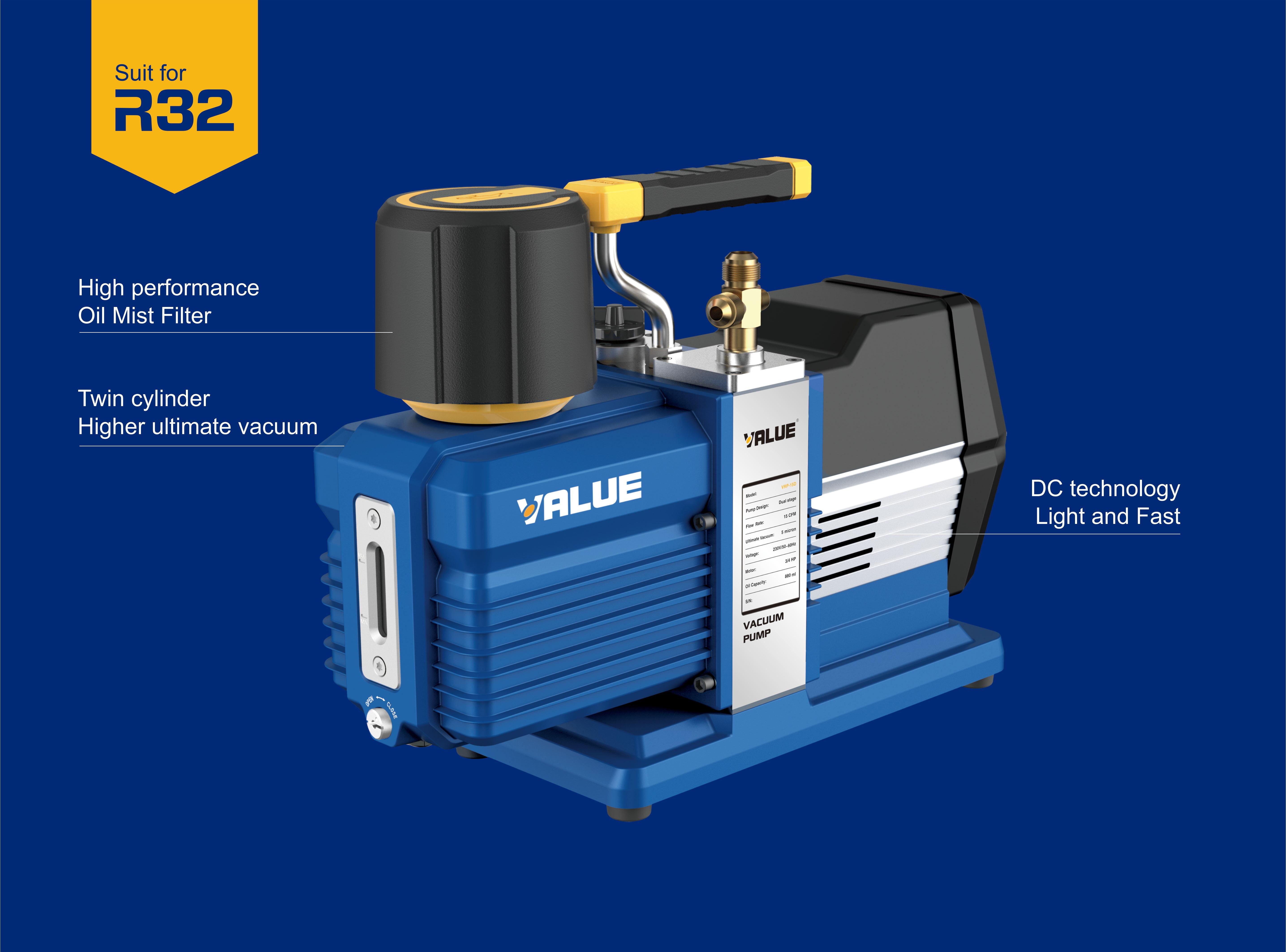 Máy hút chân không 2 cấp 12CFM Value VRP-15D