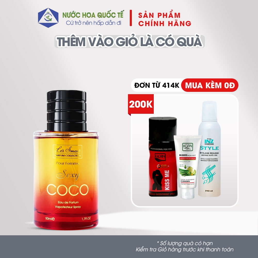 Nước Hoa Nữ Cao Cấp Le's Smart Sexy COCO RED 50ml (hương Tresor Nude by LANCOME)