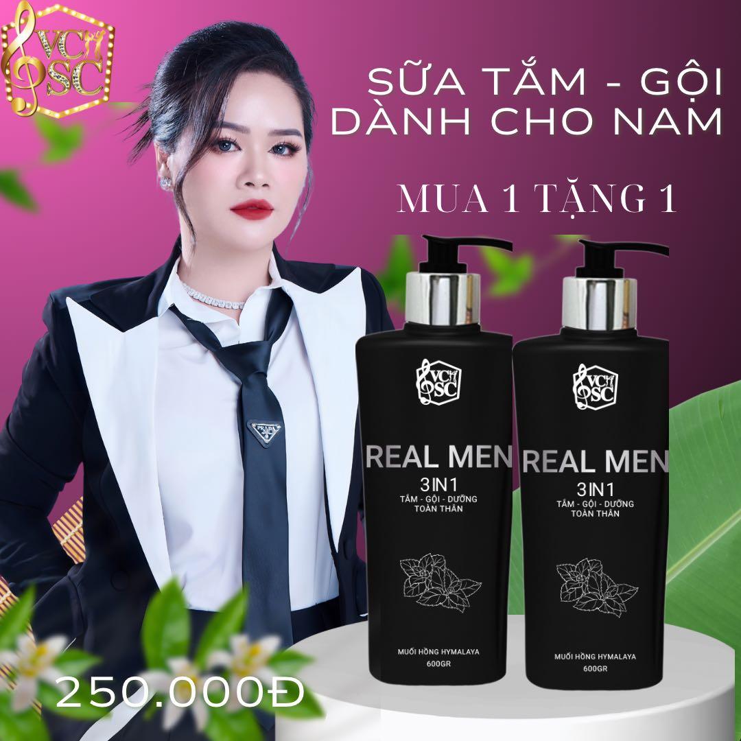 ( 1 tặng 1) Chai Dầu Gội Nam 3in1 (  Tắm - Gội- Dưỡng Ẩm)  Hương Nước Hoa VCSC 600ml