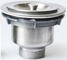 Đầu xả chậu inox D110