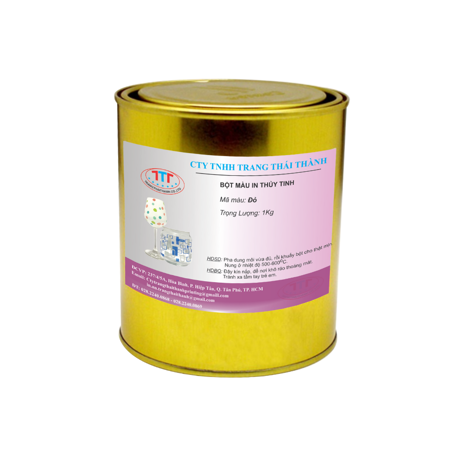 Bột màu in thủy tinh - Đỏ