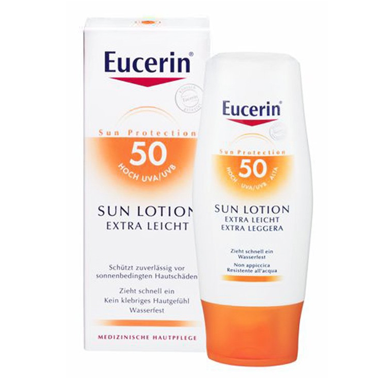 EUCERIN - KEM LỎNG CHỐNG NẮNG - XOA SAU KHI TẮM SPF 50; SPF 30 - 150ml