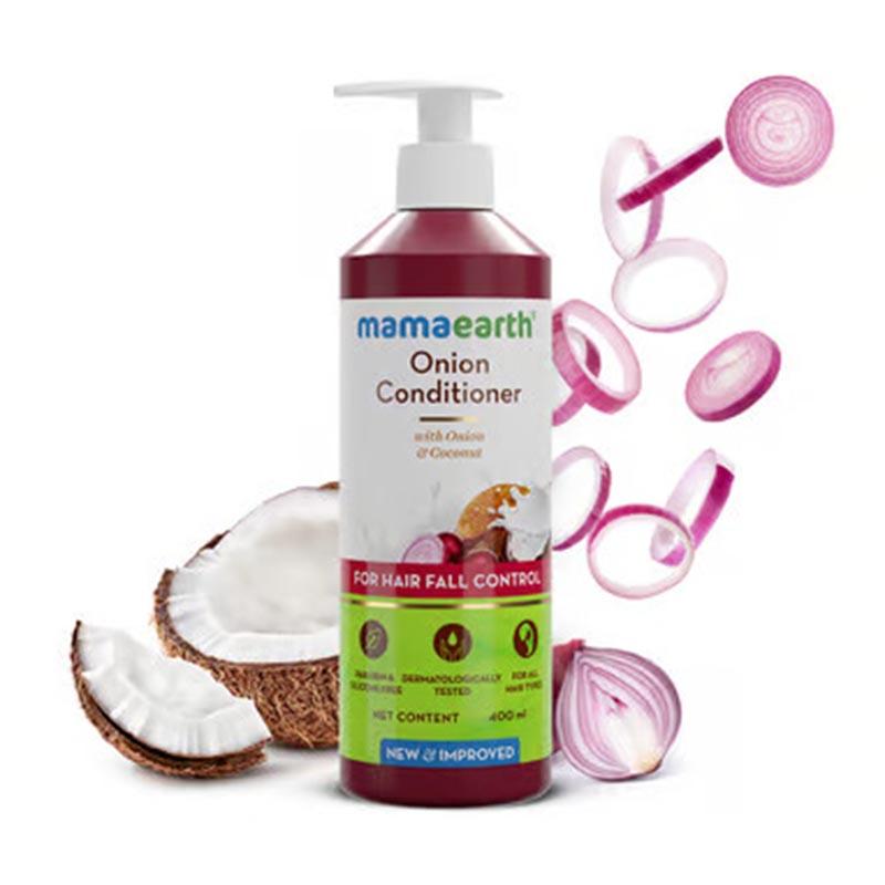 Dầu xả hành tây giúp mọc tóc và chống rụng tóc với hành tây & Dừa - Mama Earth Onion Conditioner, 400ml