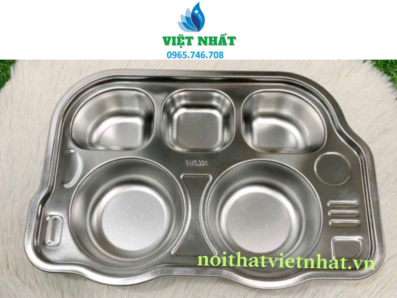 Khay ăn inox 304 hình gấu / hình xe dễ thương – Giải pháp hoàn hảo cho bữa ăn của bé