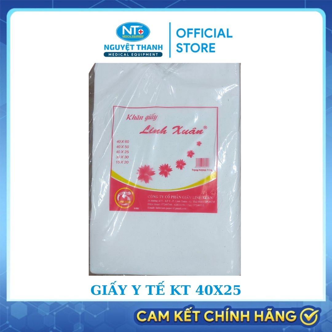 Giấy Y Tế Linh Xuân Kích Thước 40x25CM - Chất lượng, An Toàn Cho Sức Khỏe 