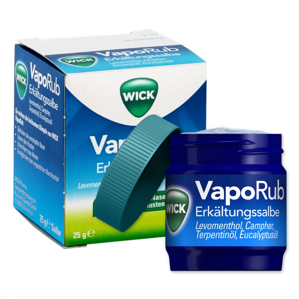 WICK VapoRub - Dầu bôi giữ ấm, trị cảm lạnh, giảm ho, hộp 25g