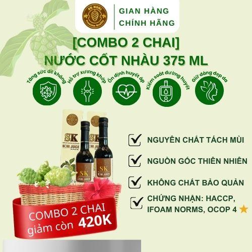 [COMBO 2 CHAI] NƯỚC CỐT NHÀU SK NONI 375 ML