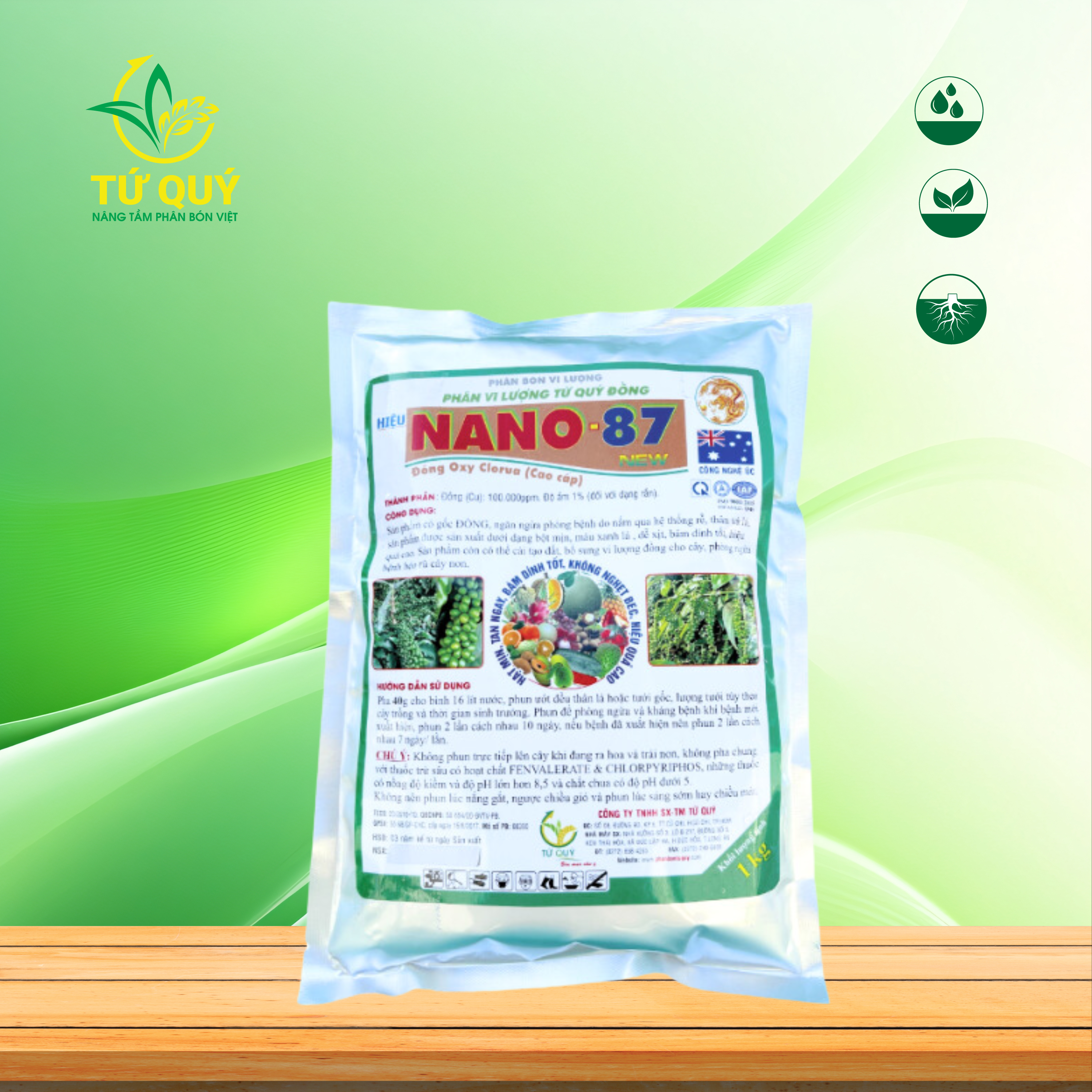 Nano 87 (Đồng Oxycloride 87%) Gói 1 Kg