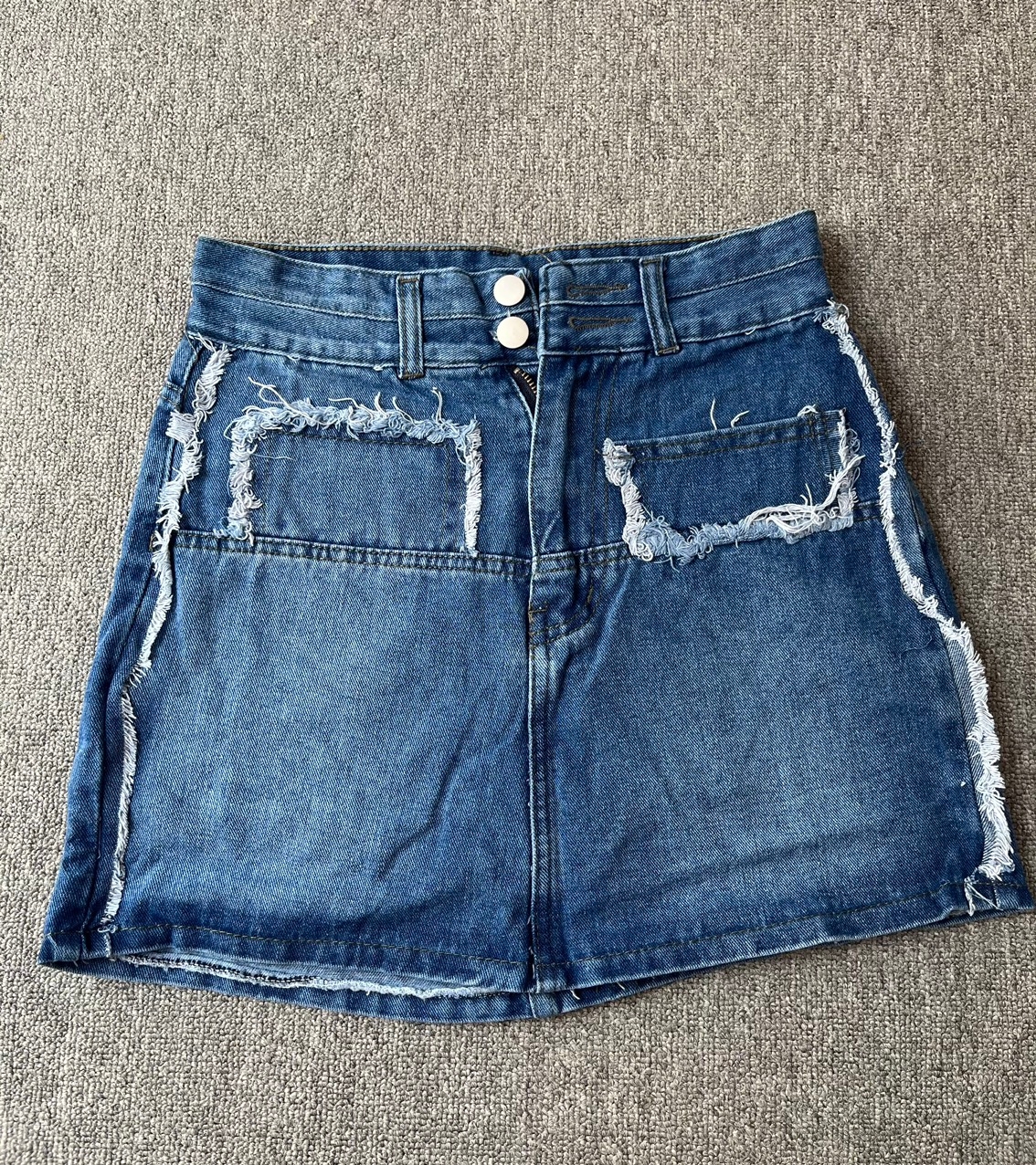 Quần Váy Jean Viền 2Túi Trước 