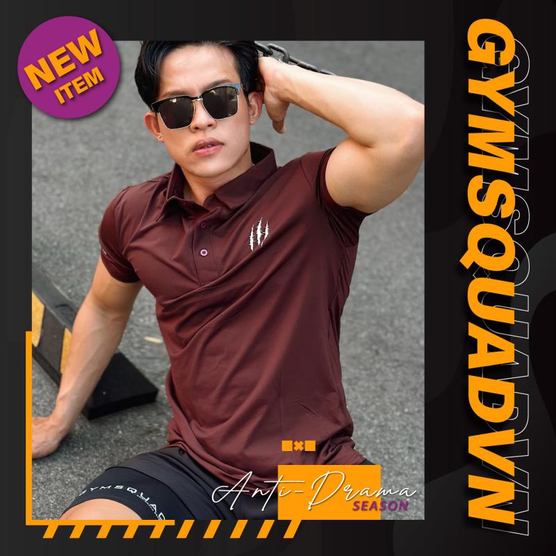Áo thun ba lỗ màu nâu - GYMSQUAD