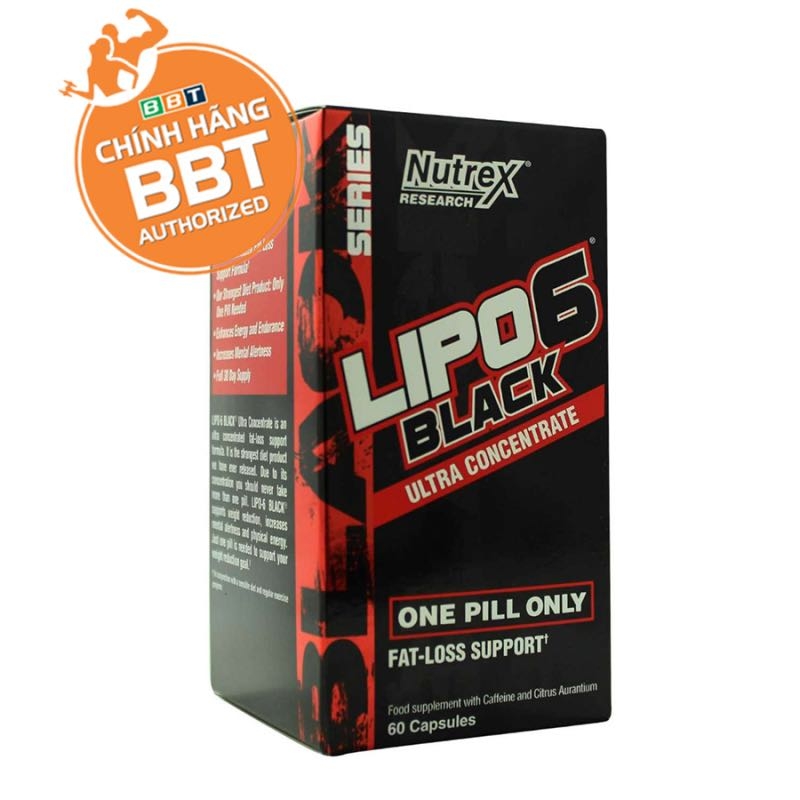 Nutrex Lipo 6 Black fat burner Đốt Mỡ Giảm Cân 