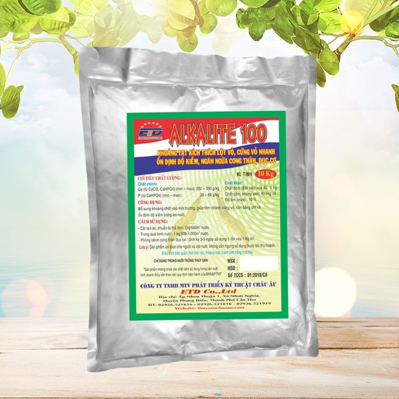 ALKALITE 100 - Khoáng Tạt Kích Thích Lột vỏ, Ổn Định Độ Kiềm, Ngăn Cong Thân, Đục Cơ