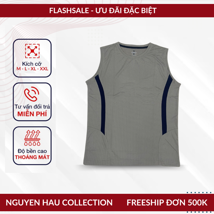 Áo Thể Thao Nam Sát Nách - Mẫu 002