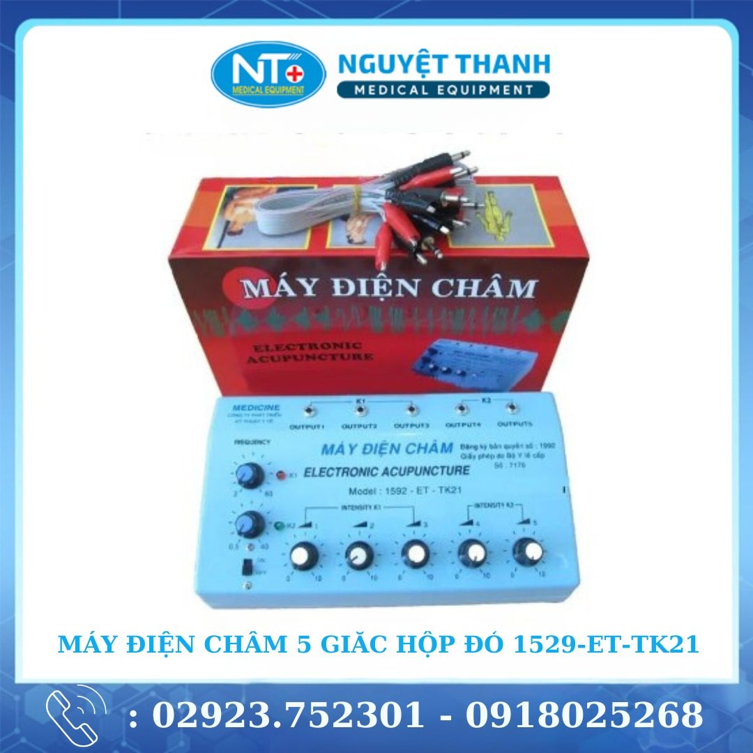 Máy Điện Châm 5 Giắc Hộp Đỏ 1529-ET-TK21 