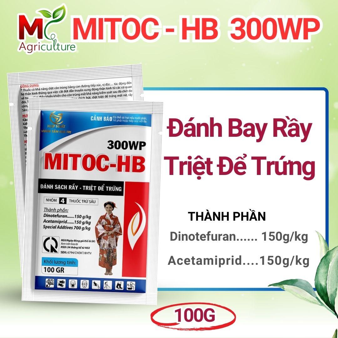 MITOC-HB 300WP 100g Diệt sạch rầy, trứng rầy, côn trùng chích hút, hiệu qua cao