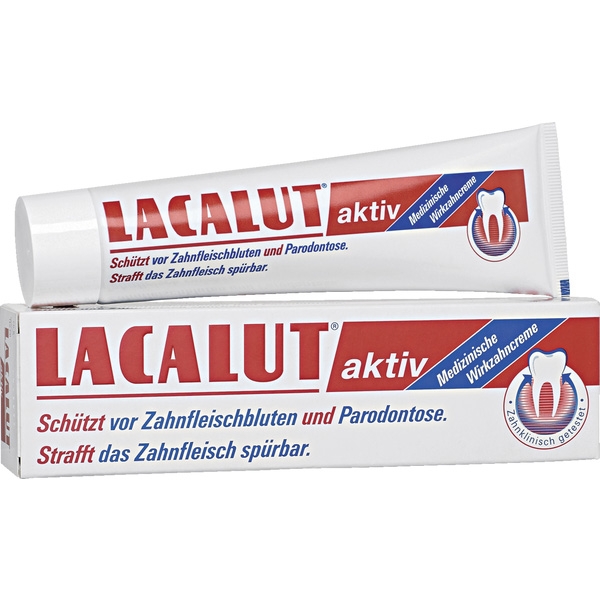 Lacalut Aktiv - Kem đánh răng ngăn ngừa bệnh nha chu và chảy máu nướu răng, tuýp 75ml
