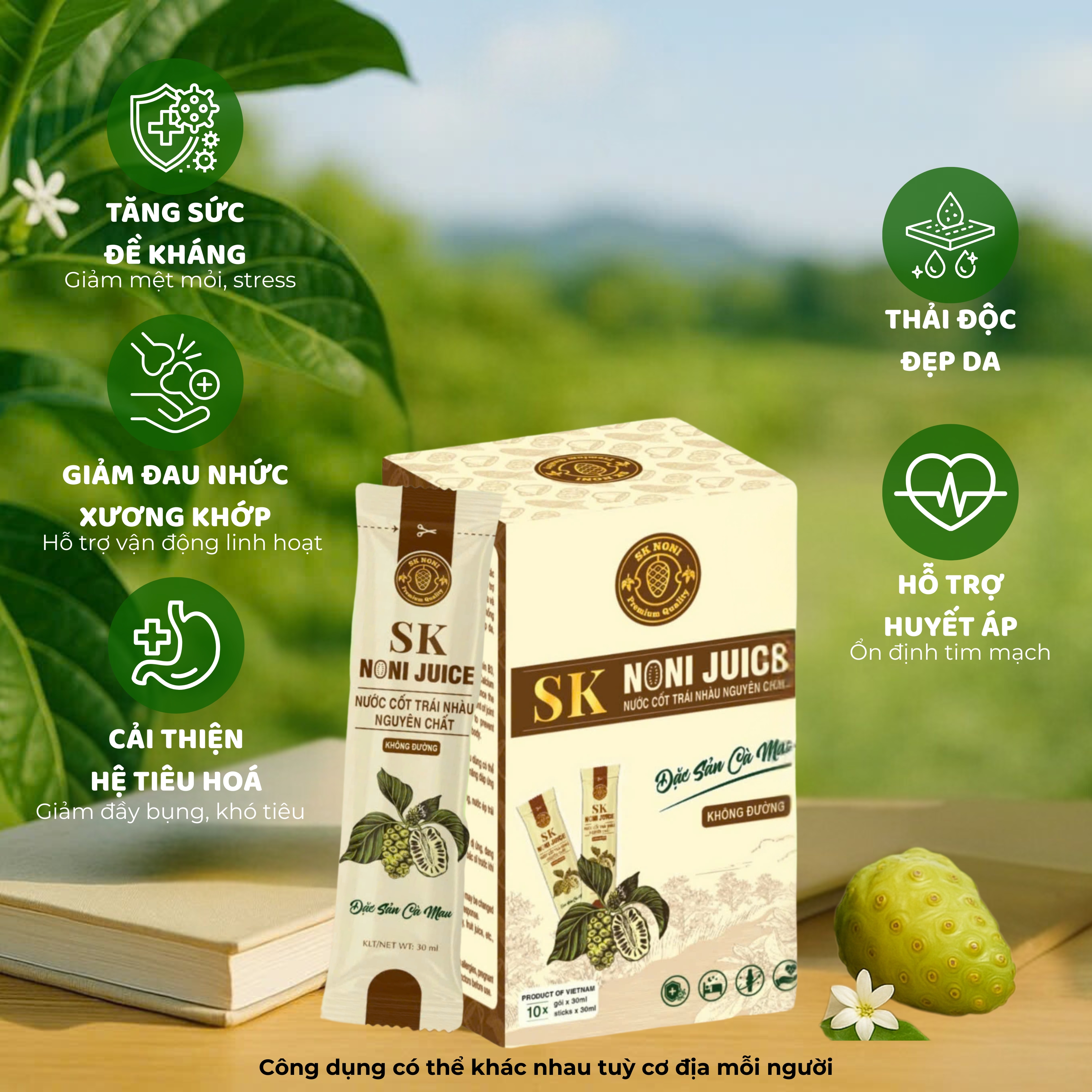 NƯỚC CỐT NHÀU SK NONI HỘP 10 GÓI 30 ML